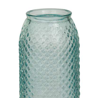 Oscar - Blue Recycled Glass Spanish Vase