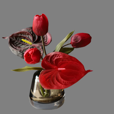 Nordic Silk Flower Bouquet | Elegant Faux Floral Arrangement | Anciennevi