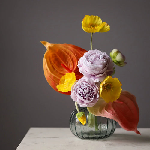Nordic Silk Flower Bouquet | Elegant Faux Floral Arrangement | Anciennevi