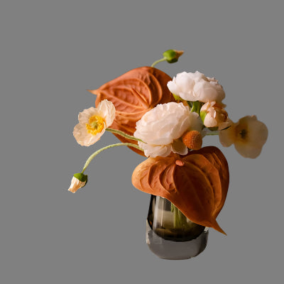 Nordic Silk Flower Bouquet | Elegant Faux Floral Arrangement | Anciennevi