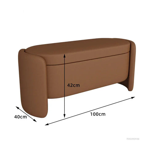 Lamb Wool Storage Ottoman | Cozy & Functional Seating | Anciennevi
