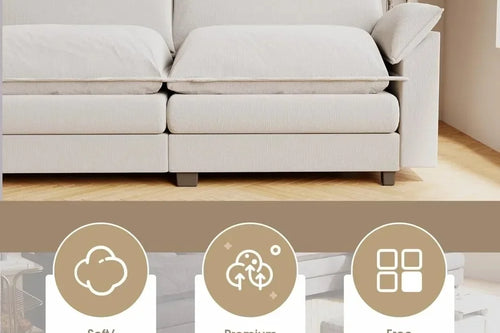 79” Modular Oversized Sectional Sofa | Deep Seat Loveseat | Anciennevi