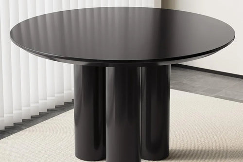 30'' Black Round Dining Table | Small Kitchen Table | Anciennevi