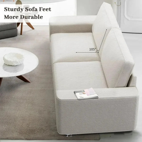 Modern Chenille Loveseat Sofa | Plush Living Room Couch | Anciennevi