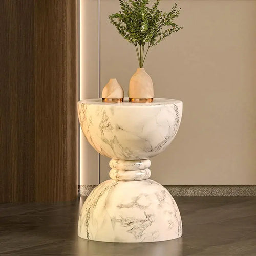 Nordic Creative Cream Bedside Table – Light Luxury Simple Side Table for Bedroom & Living Room – Anciennevi