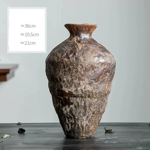 Large Retro Porcelain Vase | Coarse Pottery for Home Décor | Anciennevi