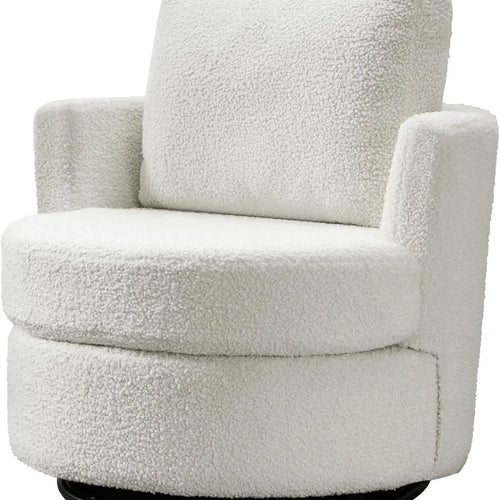 2 Units Swivel Barrel Chair | Modern Chenille 360° Accent Chair | Anciennevi