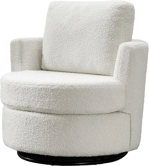 2 Units Swivel Barrel Chair | Modern Chenille 360° Accent Chair | Anciennevi