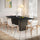 Oval Kitchen Table with Wood Strip Base | Modern Farmhouse Dining Table | Anciennevi