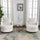 2 Units Swivel Barrel Chair | Modern Chenille 360° Accent Chair | Anciennevi