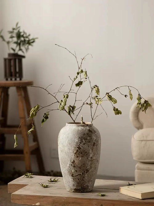 Jingdezhen Wabi-sabi Ceramic Vase | Home Decor | Anciennevi