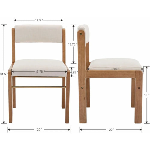 Set of 4 Upholstered Dining Chairs with Adjustable Back | Anciennevi