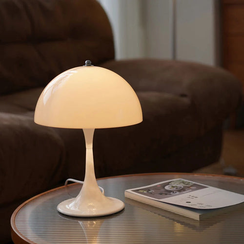 Vintage Mushroom Table Lamp - Minimalist Bedside Light - Anciennevi