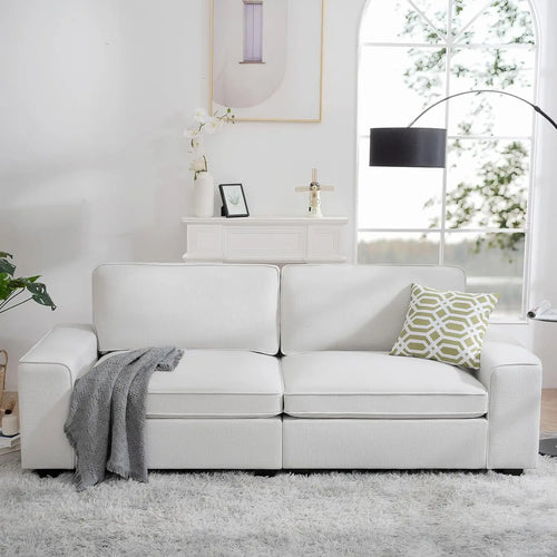 Modern Chenille Loveseat Sofa | Plush Living Room Couch | Anciennevi