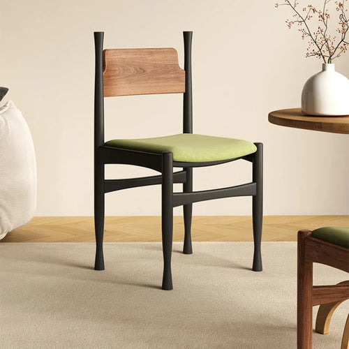 Vintage Dining Chair with Backrest – Solid Wood Casual Seating – Anciennevi