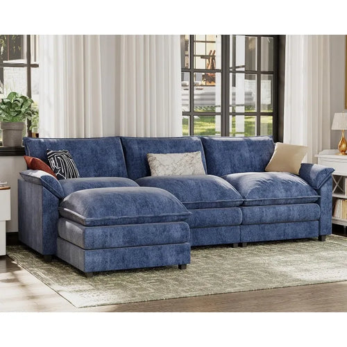 Modular Sectional Sofa with Reversible Ottoman | Anciennevi