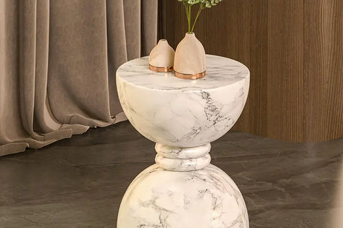 Nordic Creative Cream Bedside Table – Light Luxury Simple Side Table for Bedroom & Living Room – Anciennevi