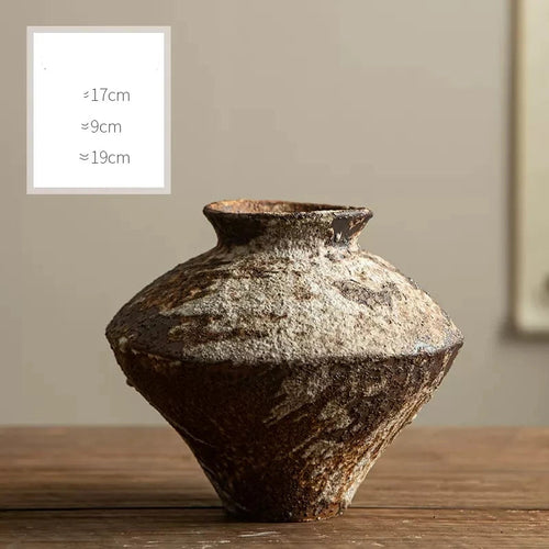 Large Retro Porcelain Vase | Coarse Pottery for Home Décor | Anciennevi
