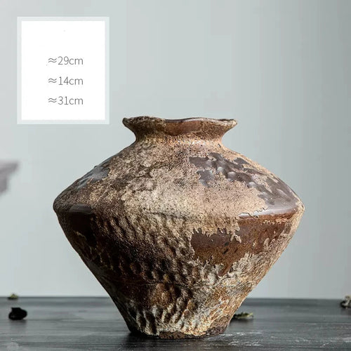 Large Retro Porcelain Vase | Coarse Pottery for Home Décor | Anciennevi
