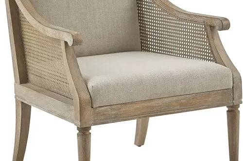 Reclaimed Wood Accent Chairs | Beige Solid Wood Frame | Anciennevi