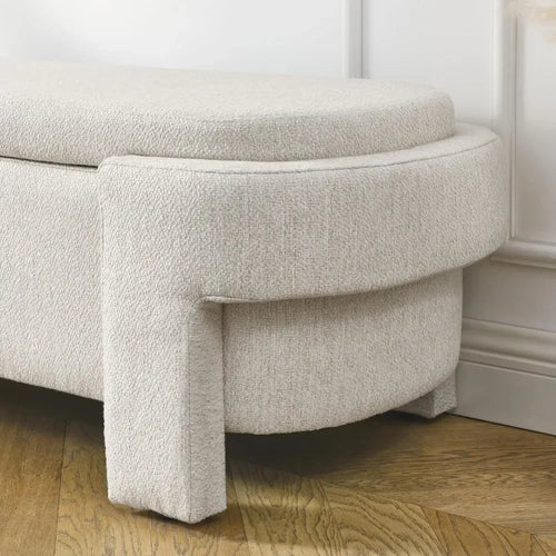Allegra Oval Storage Ottoman with Hidden Compartment | Anciennevi