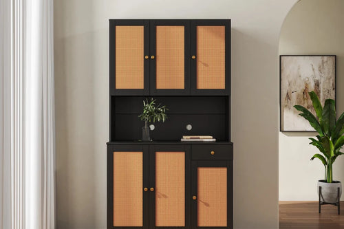 70.87" Tall Wardrobe & Kitchen Cabinet with 6 | Storage Cabinet | Anciennevi