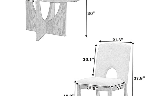 5-Piece Extendable Dining Table Set with Removable Leaf | Anciennevi