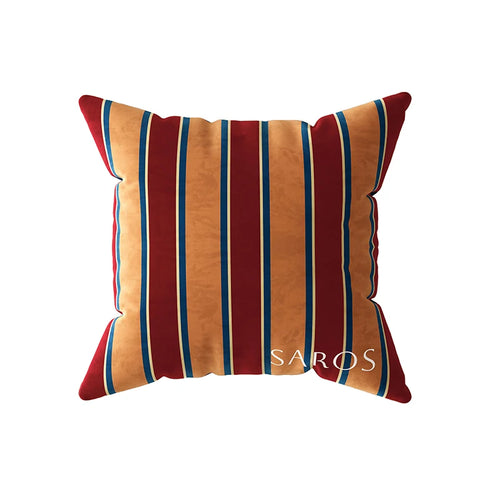 Retro Stripe Column Pillow – Luxury Velvet Decorative Cushion – Anciennevi