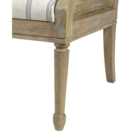 Beige Accent Chair with Solid Wood Frame | Living Room Seating | Anciennevi