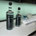 Black Stripe Transparent Geometric Crystal Bottle Sculpture – Desk Decoration – Anciennevi