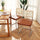Set of 2 Brown Leather Rattan Dining Chairs with Chrome Legs | Elegant Seating | Anciennevi