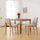 Farmhouse Mid Century Linen Dining Chairs Set of 4 | Anciennevi