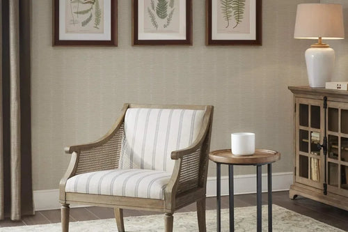 Reclaimed Wood Accent Chairs | Beige Solid Wood Frame | Anciennevi