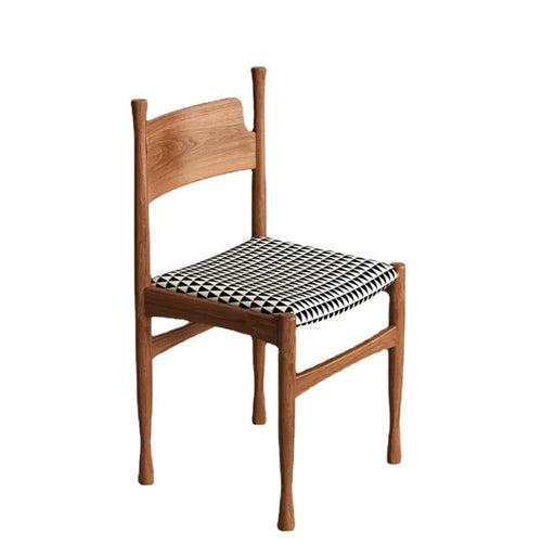 Vintage Dining Chair with Backrest – Solid Wood Casual Seating – Anciennevi