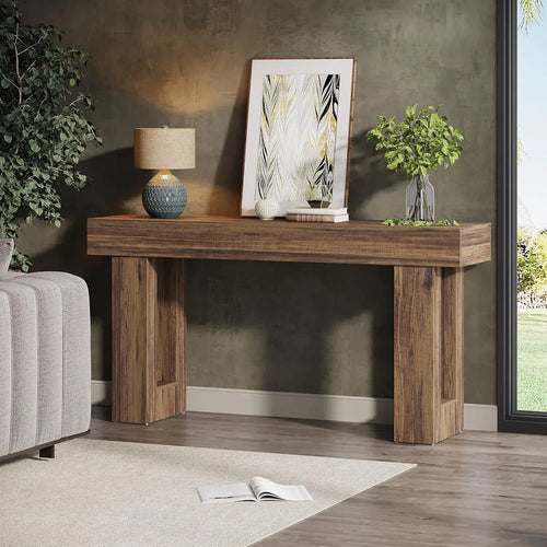 Farmhouse Console Table – Wooden Sofa Table – Anciennevi