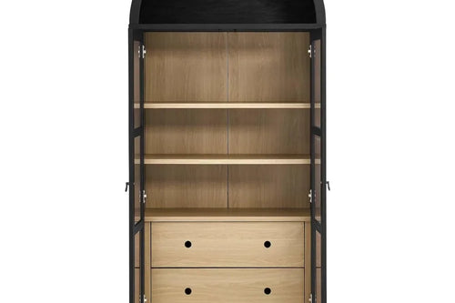 Modern Farmhouse 71" Tall Arched Storage Cabinet | Anciennevi