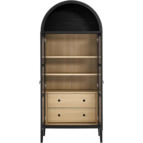 Modern Farmhouse 71" Tall Arched Storage Cabinet | Anciennevi