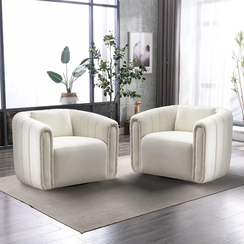 Liora Velvet Swivel Barrel Chairs | Living Room Seating | Anciennevi