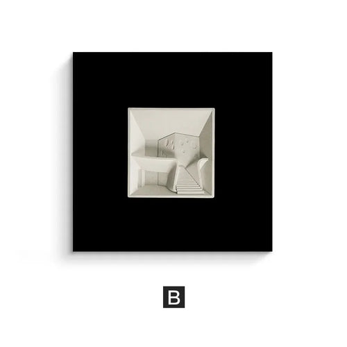 3D Relief Wall Hanging Ornament – Modern Wooden Art – Anciennevi