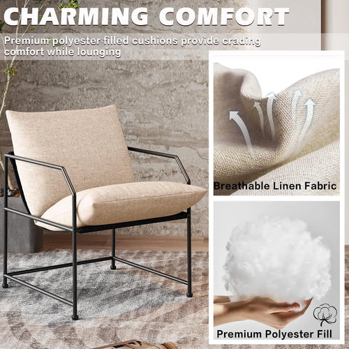 Sling Accent Arm Chair Set of 2 | Stylish & Cozy Seating | Anciennevi