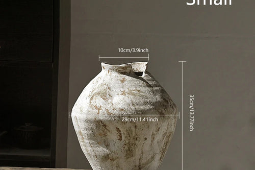 Koi Rough Pottery Jar Handmade | Unique Pottery Decor | Anciennevi