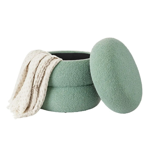 Boucle Cloud Storage Ottoman | Modern Furniture for Living Room | Anciennevi