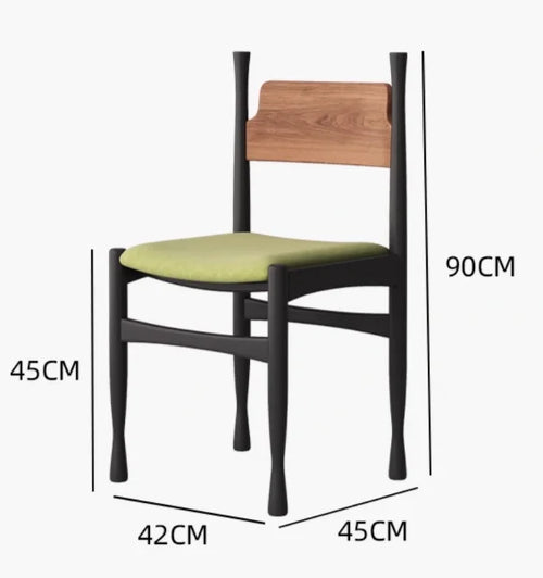 Vintage Dining Chair with Backrest – Solid Wood Casual Seating – Anciennevi