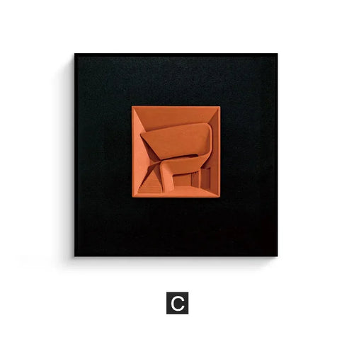 3D Relief Wall Hanging Ornament – Modern Wooden Art – Anciennevi