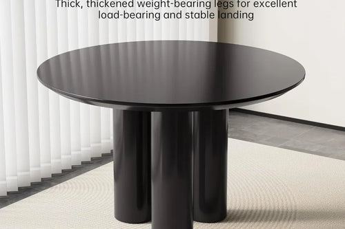 30'' Black Round Dining Table | Small Kitchen Table | Anciennevi
