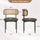 Set of 2 Mid-Century Dining Chairs with Rattan Back | Anciennevi
