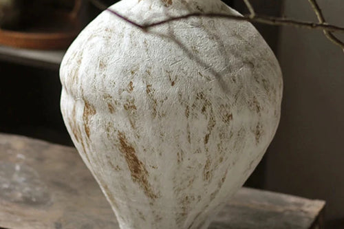 Koi Rough Pottery Jar Handmade | Unique Pottery Decor | Anciennevi