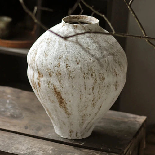 Koi Rough Pottery Jar Handmade | Unique Pottery Decor | Anciennevi