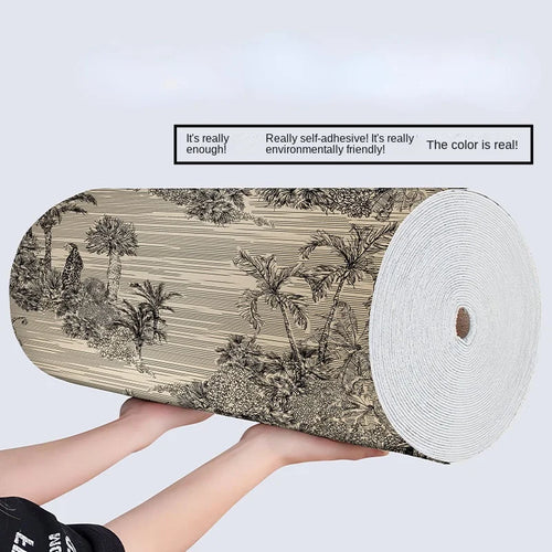 Chinese Style Self-Adhesive Wallpaper – Waterproof Roll for Bedroom & Living Room – Anciennevi