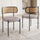 Set of 2 Mid-Century Dining Chairs with Rattan Back | Anciennevi